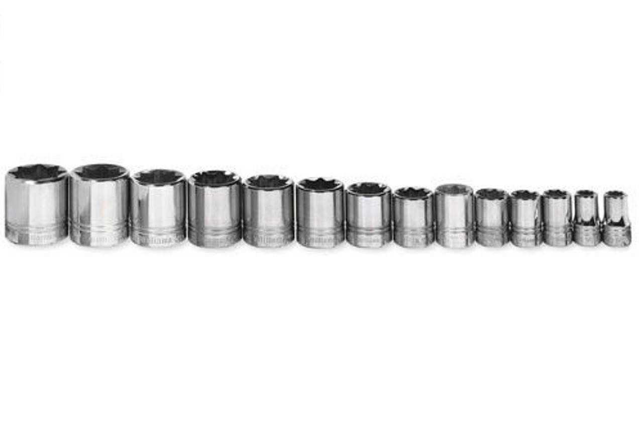 3/8 - 1 1/4" Williams 1/2" Dr Socket Set 8 Pt 14 Pcs - WSS-814RC Pro Torque Tools