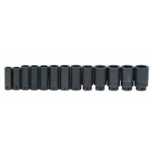 3/8 - 1 1/2" Williams 1/2" Dr Deep Impact Socket Set 6 Pt 19 Pcs - WS-14-19RC