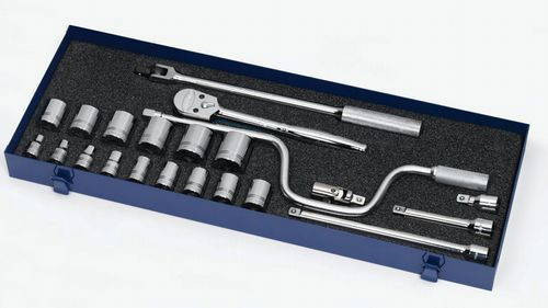 Williams 3/8 - 1 1/4 Williams 1/2 Dr Shallow Socket and Tool Set 12 Pt 22 Pcs - WSS-22F
