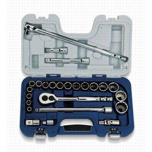10 - 32MM Williams 1/2" Dr Shallow Socket & Tool Set 12 Pt 25 Pcs & Case - 50619