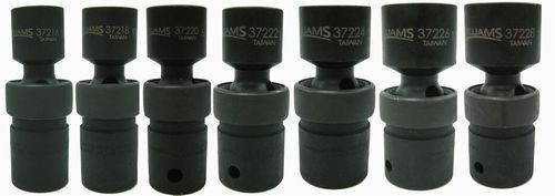 1/2 - 7/8" Williams 1/2" Dr Universal Impact Socket Set 6 Pt 7 Pcs - 37918 Pro Torque Tools