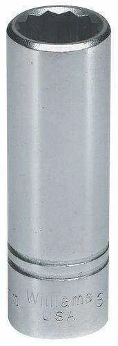 24MM Williams 1/2" Dr Deep Socket 12 Pt - SMD-1224 Pro Torque Tools
