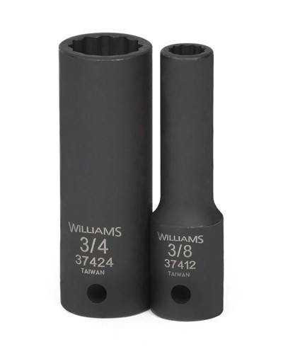 1 3/8" Williams 1/2" Dr Deep Impact Socket 12 Pt - 37444 Pro Torque Tools