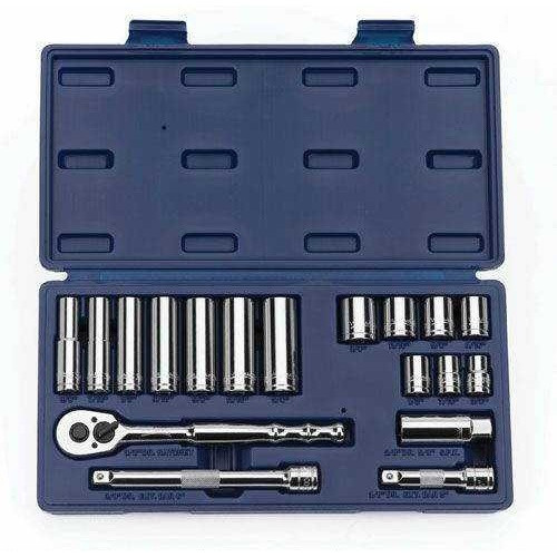 3/8 - 3/4" Williams 3/8" Dr Socket & Tool Set 12 Pt 18 Pcs & Tool Box - 50664