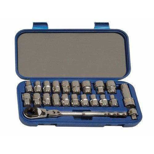 3/8 - 3/4" & 8 - 19MM Williams 3/8" Dr Bolt Thru Socket Set 6 Pt 22 Pcs & Tool Box - 50671