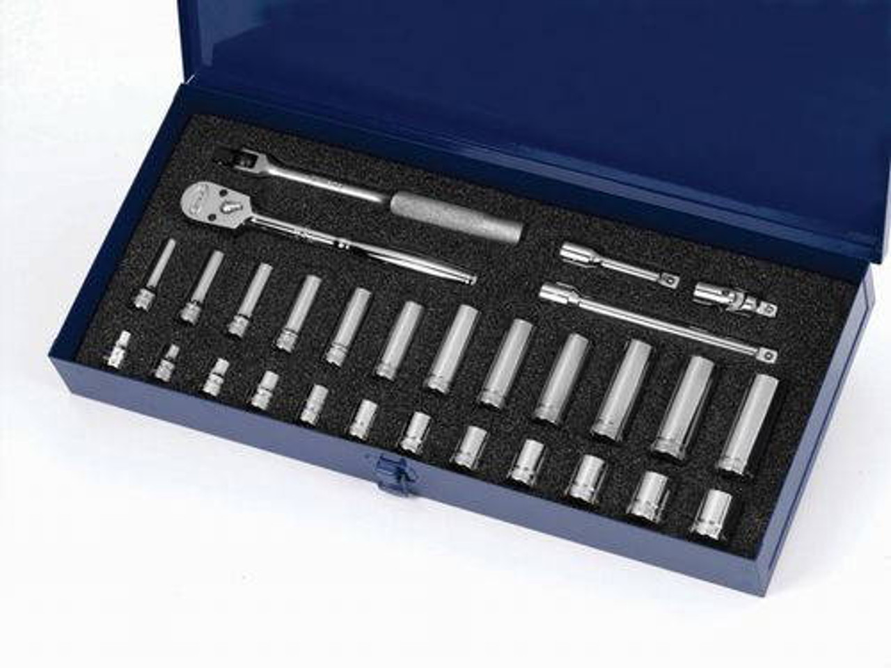 Williams 8 - 19MM Williams 3/8 Dr Shallow and Deep Socket and Tool Set 6 Pt 29 Pcs - MSB-29HF