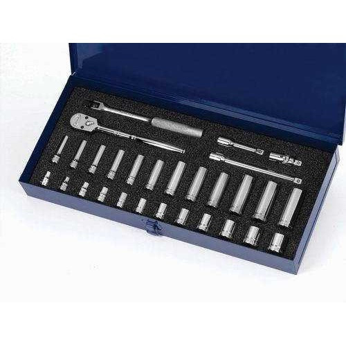8 - 19MM Williams 3/8" Dr Shallow & Deep Socket & Tool Set 6 Pt 29 Pcs - MSB-29HF