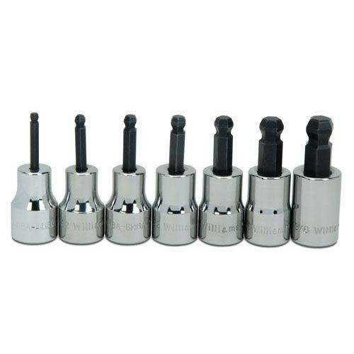 1/8 - 3/8" Williams 3/8" Dr Hex Long Bit Socket Set 7 Pcs - WSBB-7RC
