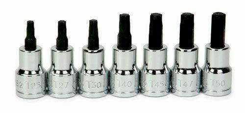T25 - T50 Williams 3/8" Dr Torx Bit Socket Set 7 Pcs - 31910 Pro Torque Tools