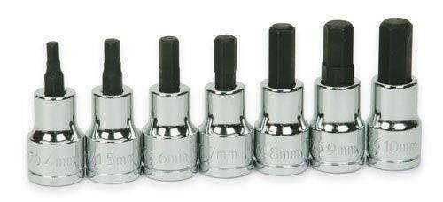 4 - 10MM Williams 3/8" Dr Ball Hex Socket Set 7 Pcs - 31904 Pro Torque Tools