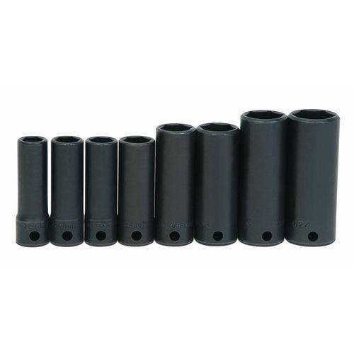 5/16 - 3/4" Williams 3/8" Dr Deep Impact Socket Set 6 Pt 8 Pcs - WS-12-8