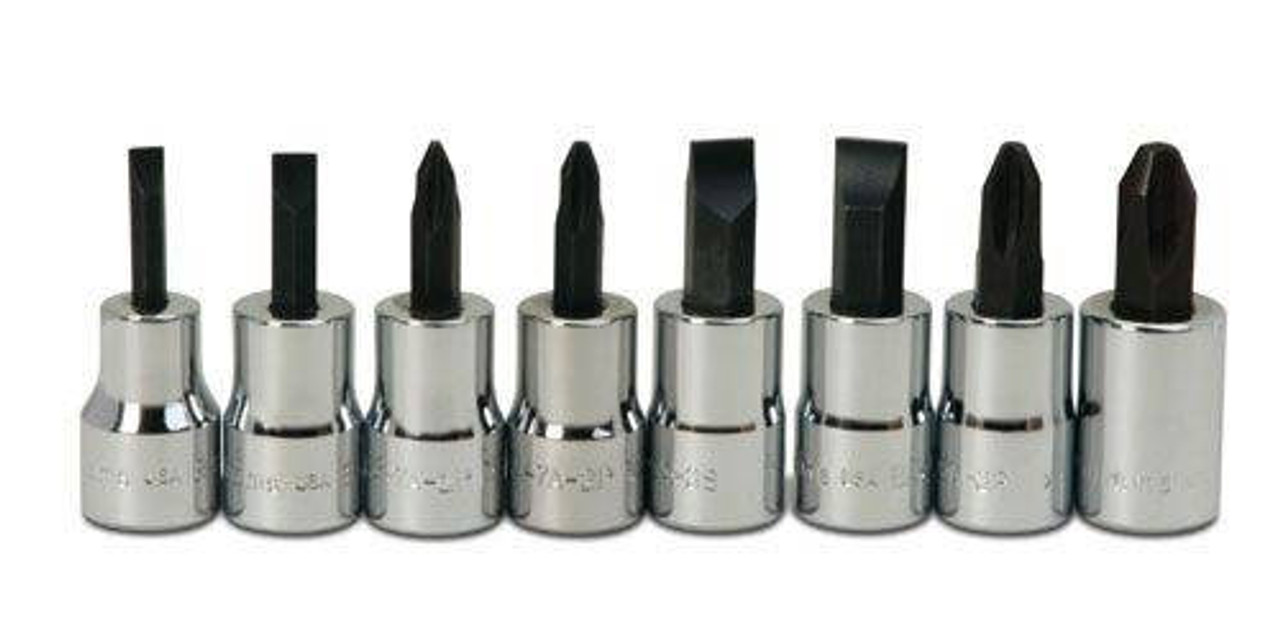 Williams 3/8 Dr Screwdriver Bit Socket Set 8 Pcs - WSBSP-8RC