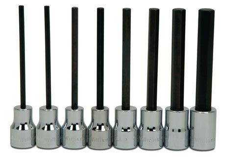 4 - 10MM Williams 3/8" Dr Long Hex Bit Socket Set 7 Pcs - 31951 - Pro Torque Tools