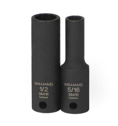 Williams 3/8 Williams 3/8 Dr Deep Impact Socket 12 Pt - 36412