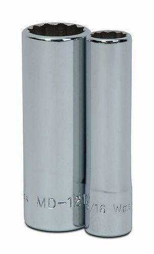 1/2" Williams 1/4" Dr Deep Socket 12 Pt - MD-1216 Pro Torque Tools
