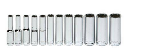 Williams 4 - 14MM Williams 1/4 Dr Deep Socket Set 12 Pt 12 Pcs - 30941