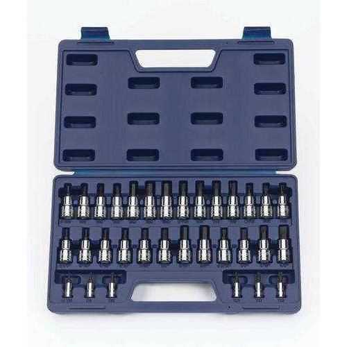 Williams 1/4" & 3/8" Dr Hex, Screwdriver & Torx Bit Socket Set 32 Pcs & Tool Box - 50681
