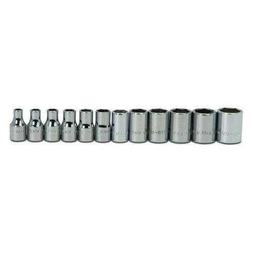 4 - 14MM Williams 1/4" Dr Shallow Socket Set 6 Pt 12 Pcs - MSM-12HRC