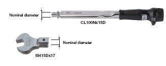 Tohnichi 30mm Tohnichi SH Open End Spanner Head - 22DX30