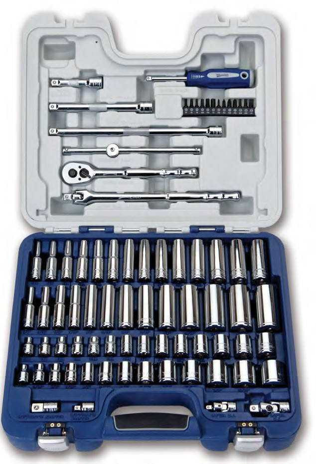 SAE & MM Williams 3/8" Dr Deluxe Socket & Drive Tool Set 79 Pcs - JHW50607B Pro Torque Tools