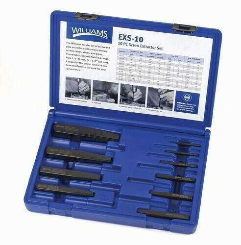 Williams Screw Extractor Set 10 Pcs - EXS-10 Pro Torque Tools