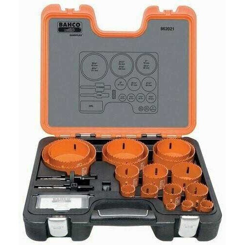 3/4 - 4 3/4" Bahco Bi-Metal Professional Holesaw Set 21 Pcs - 862021
