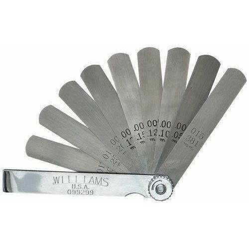 Williams 10 Blades Standard Feeler Gauge Set - GS-2