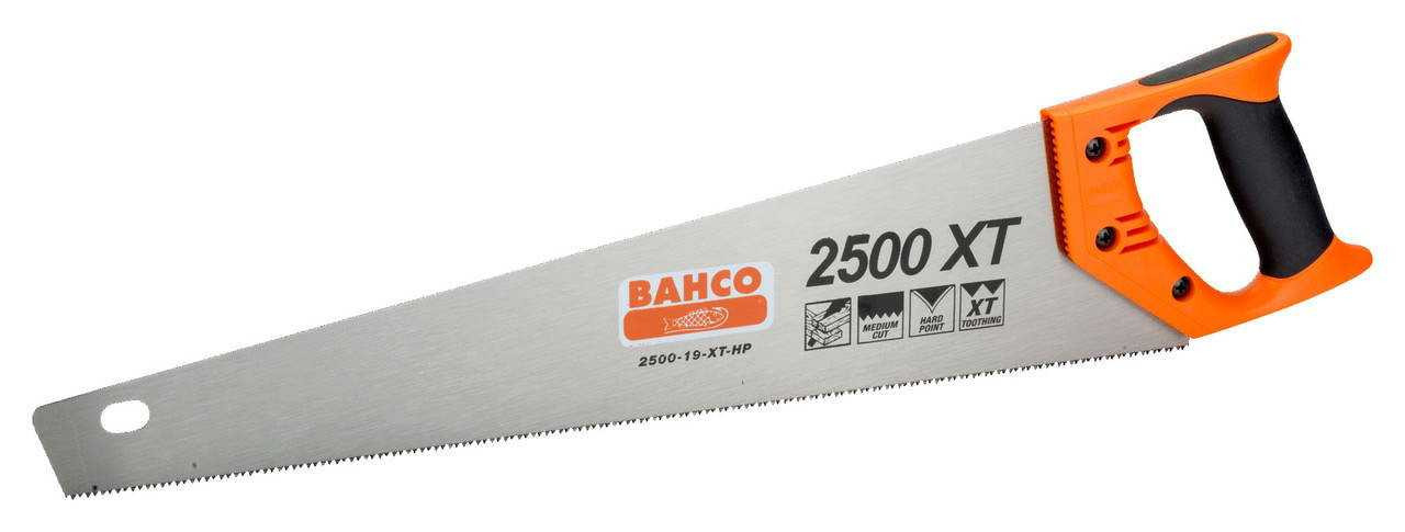 Bahco Plastics, Laminates, Wood, Soft Metals Hardpoint Handsaw for 9/10 TPI 22" - BAH250022XTH Pro Torque Tools