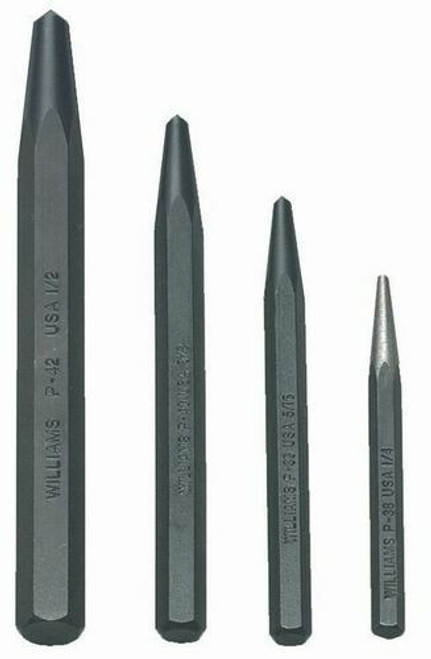 Williams Center Punch Set 4 Pcs - PS-4 Williams Center Punch Set 4 Pcs - PS-4