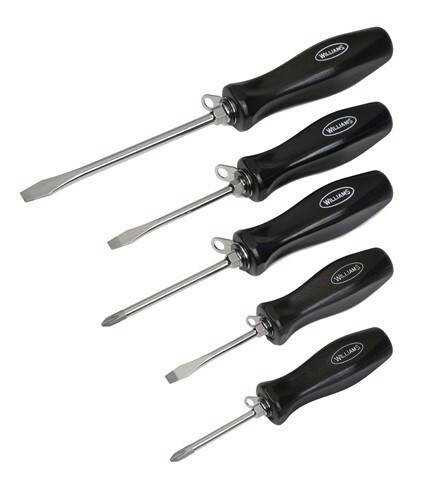 3/16" - #2 Phillips Williams Tools Height Premium Mixed Screwdriver Set 5 Pcs - 100P-5MD-TH Pro Torque Tools