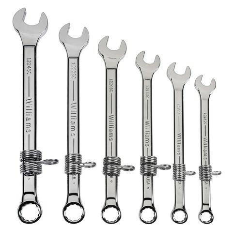 Williams 7/16 - 3/4 Williams Supercombo Combination Wrench Set 12 Pt 6 Pcs - WS-6-TH
