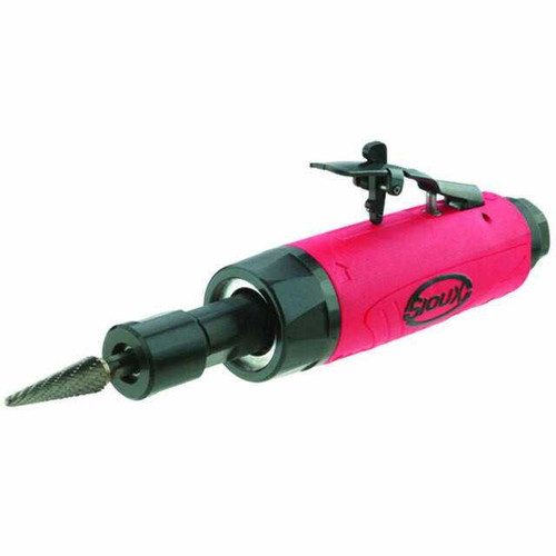 Sioux Tools SDG05S18M6 Straight Die Grinder | 0.5 HP | 18000 RPM | 200 Series Collet | Rear Exhaust Pro Torque Tools
