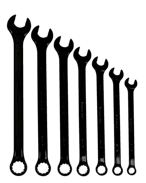 3/8"-3/4" Williams Black SUPERCOMBO Combination Wrench Set 7 Pcs in Pouch - JHWWS1170BSC Pro Torque Tools