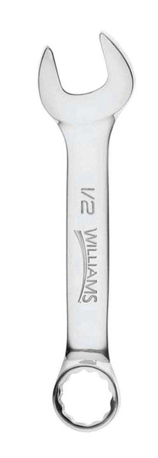 3/8" Williams Polished Chrome Stubby Combination Wrench 12 PT - JHW11312 Pro Torque Tools