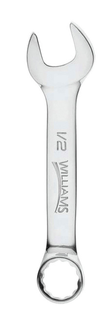 Williams 7/16 Williams Polished Chrome Stubby Combination Wrench 12 PT - JHW11314 Williams 7/16 Williams Polished Chrome Stubby Combination Wrench 12 PT - JHW11314