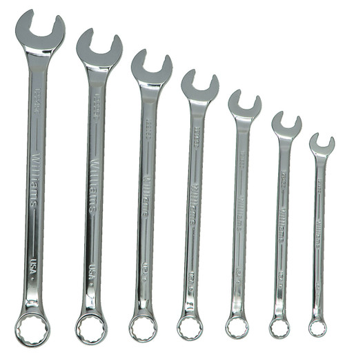 Williams 10-19MM Williams Polished Chrome Reversible Ratcheting Combination Wrench Set 10 Pcs in Pouch - JHWMWS10RCU Williams 10-19MM Williams Polished Chrome Reversible Ratcheting Combination Wrench Set 10 Pcs in Pouch - JHWMWS10RCU