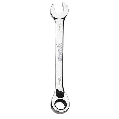 11MM Williams Polished Chrome Reversible Ratcheting Combination Wrench 12 PT - JHW1211MRC