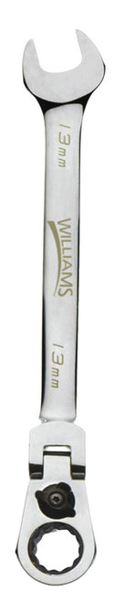 Williams 9MM Williams Polished Chrome Flex Head Reversible Ratcheting Combination Wrench 12 PT - JHW1209MRCF Williams 9MM Williams Polished Chrome Flex Head Reversible Ratcheting Combination Wrench 12 PT - JHW1209MRCF