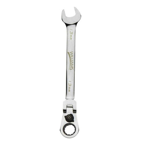 11MM Williams Polished Chrome Flex Head Reversible Ratcheting Combination Wrench 12 PT - JHW1211MRCF
