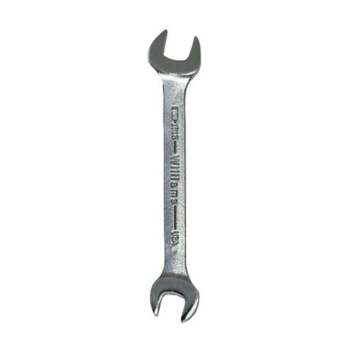 9x10MM Williams Satin Chrome Double Head Open End Wrench - JHWEWM-0910