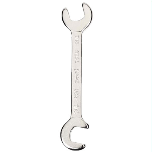 Williams 13/64 Williams Satin Chrome Miniature 15° × 80° Double Head Open End Wrench - JHW1113A
