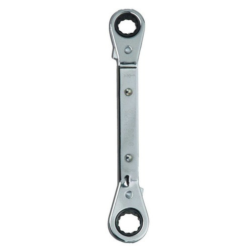 1/2x9/16" Williams Polished Chrome Double Head 25 Degree Reversible Offset Ratcheting Box Wrench 12 PT - JHWRBO-1618