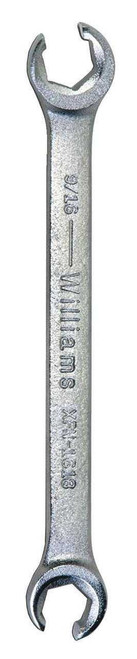 1/4x5/16" Williams Satin Chrome Double Head Flare Nut Wrench 6 PT - JHWXFN-0810 Pro Torque Tools