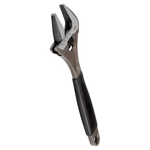 8" Williams Black Wide Opening Jaw Adjustable Wrench with Rubber Handle - 9031 R US
