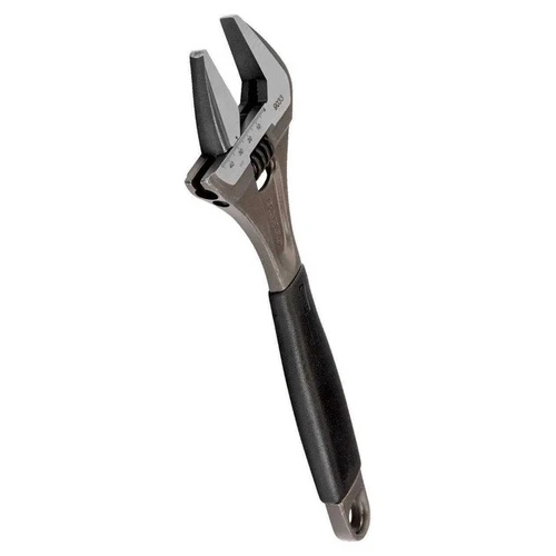 12" Williams Black Wide Opening Jaw Adjustable Wrench with Rubber Handle - 9035 R US