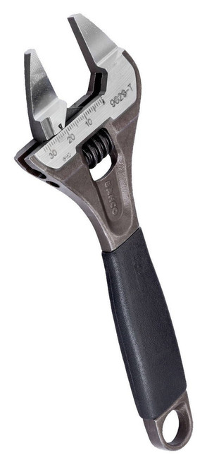 Williams 6 Williams Black Wide Opening Thin Jaw Adjustable Wrench with Rubber Handle - 9029 RT US