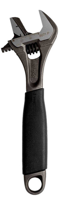 6" Williams Black Rubber Handle Adjustable Wrench with Reversible Jaw - 9070 RP US Pro Torque Tools