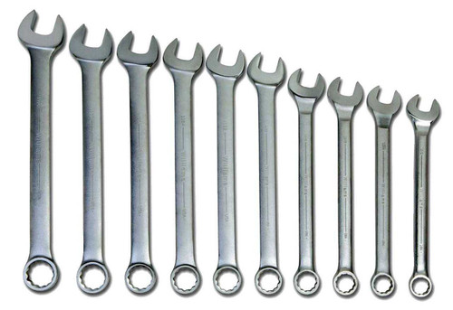1 5/16"-2" Williams Polished Chrome SUPERCOMBO Combination Wrench Set 10 Pcs in Pouch - JHWWS-1174TA Pro Torque Tools