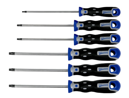 Williams T10 - T30 Williams SuperTorque TORX Screwdriver Set 6 Pcs - JHWSPRS-6T Williams T10 - T30 Williams SuperTorque TORX Screwdriver Set 6 Pcs - JHWSPRS-6T