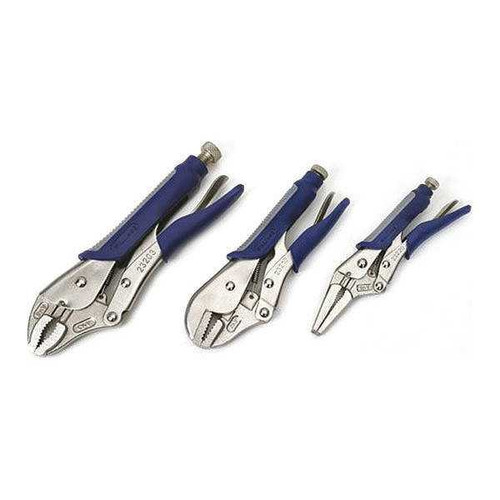 10 - 6" Williams Locking Pliers Set with Bi-Mold Comfort Grip Handles 3 Pcs - JHW23071 Pro Torque Tools